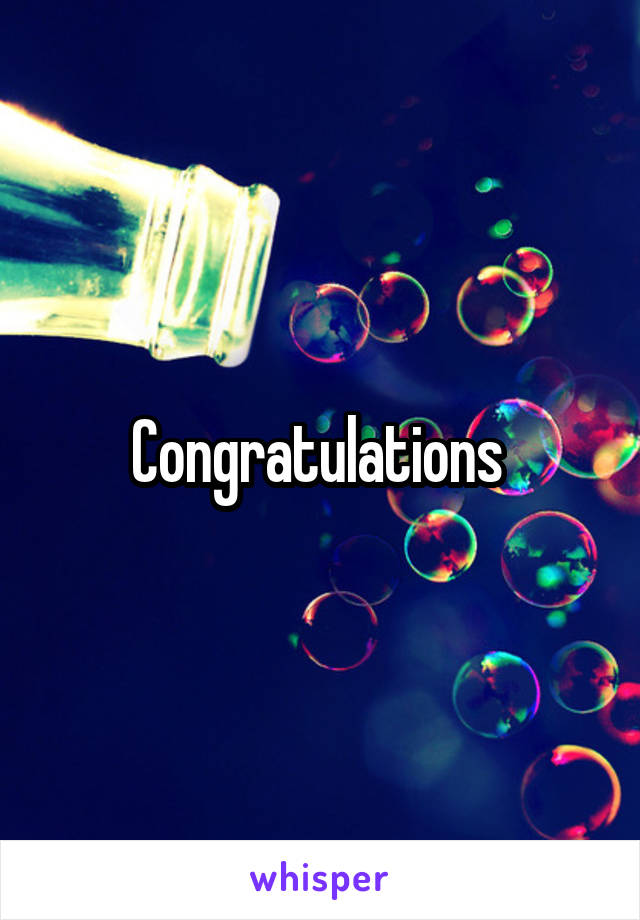 Congratulations 