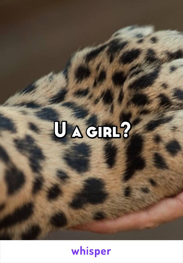 U a girl?