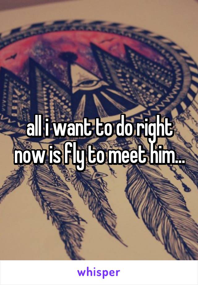 all i want to do right now is fly to meet him...