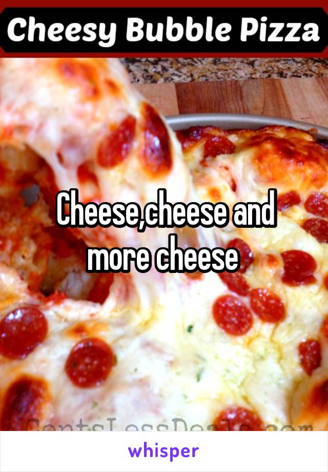 Cheese,cheese and more cheese 