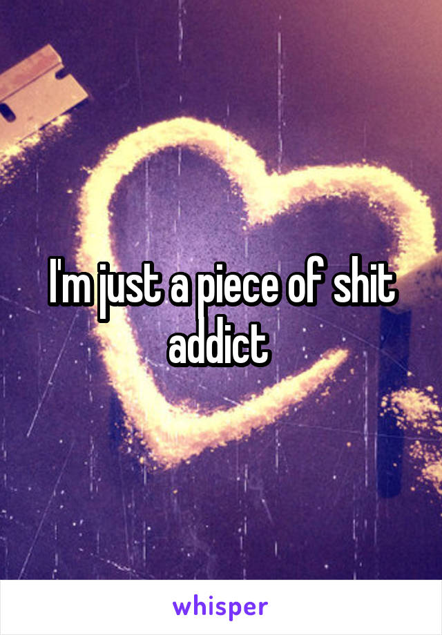 I'm just a piece of shit addict 