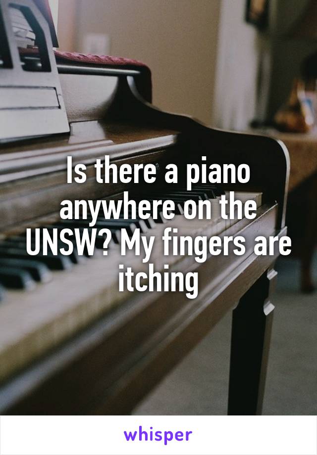Is there a piano anywhere on the UNSW? My fingers are itching