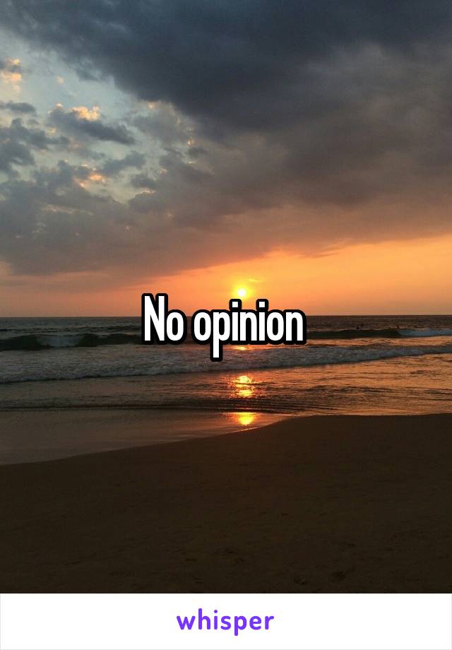 No opinion 