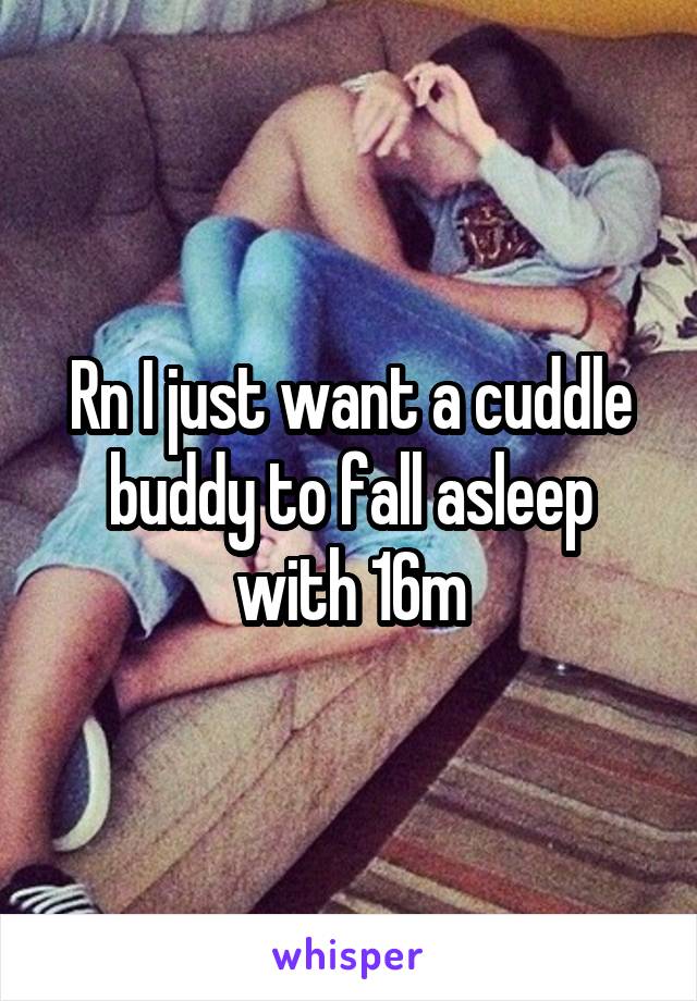 Rn I just want a cuddle buddy to fall asleep with 16m