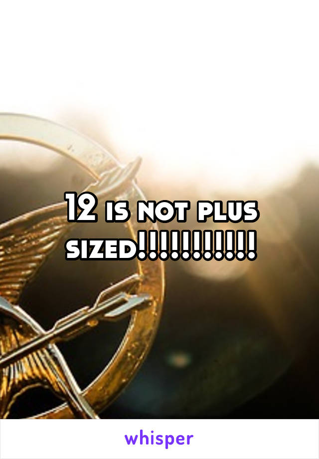 12 is not plus sized!!!!!!!!!!!