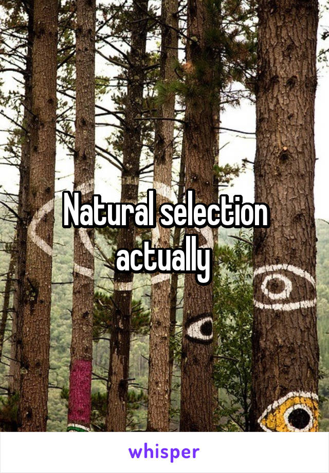 Natural selection actually 