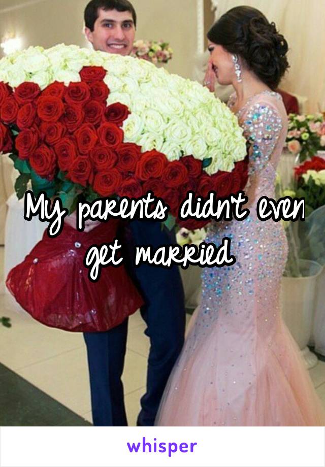 My parents didn't even get married 