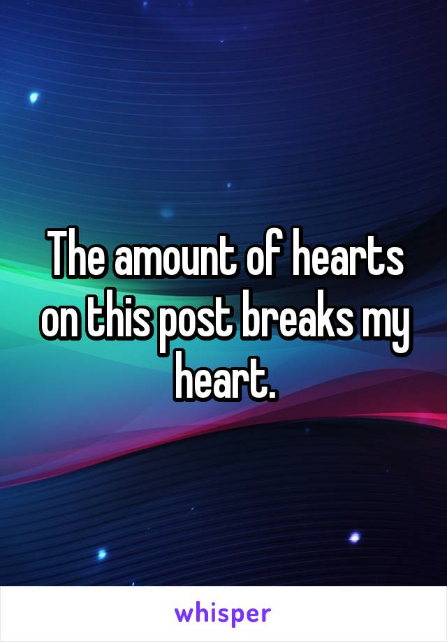 The amount of hearts on this post breaks my heart.
