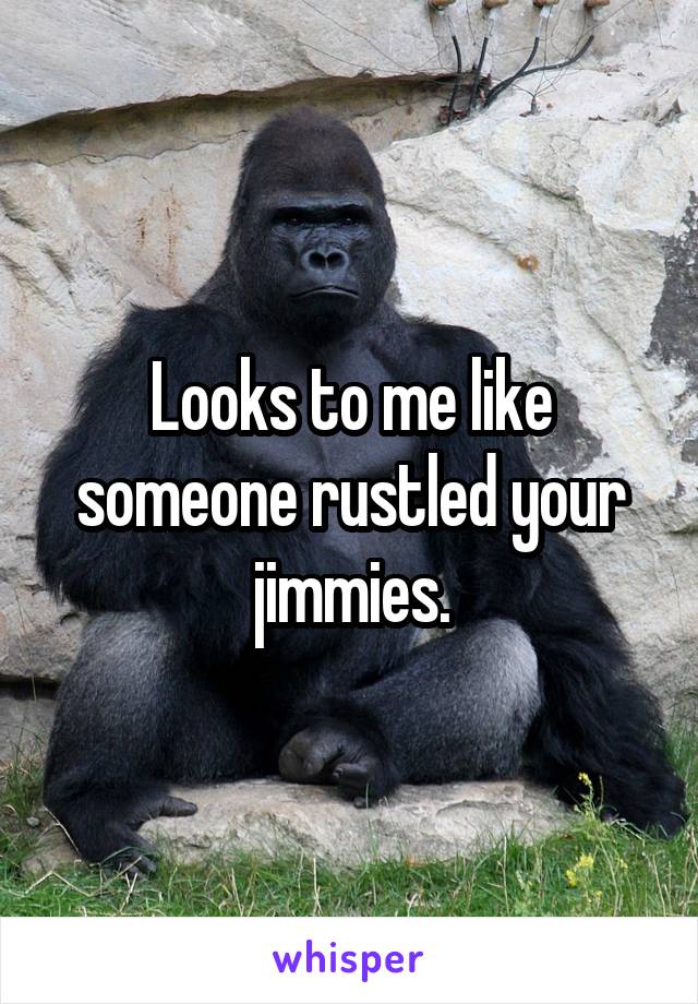 Looks to me like someone rustled your jimmies.