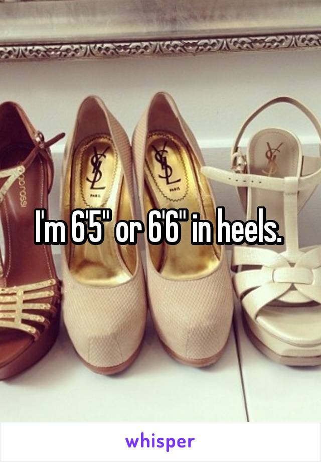 I'm 6'5" or 6'6" in heels. 