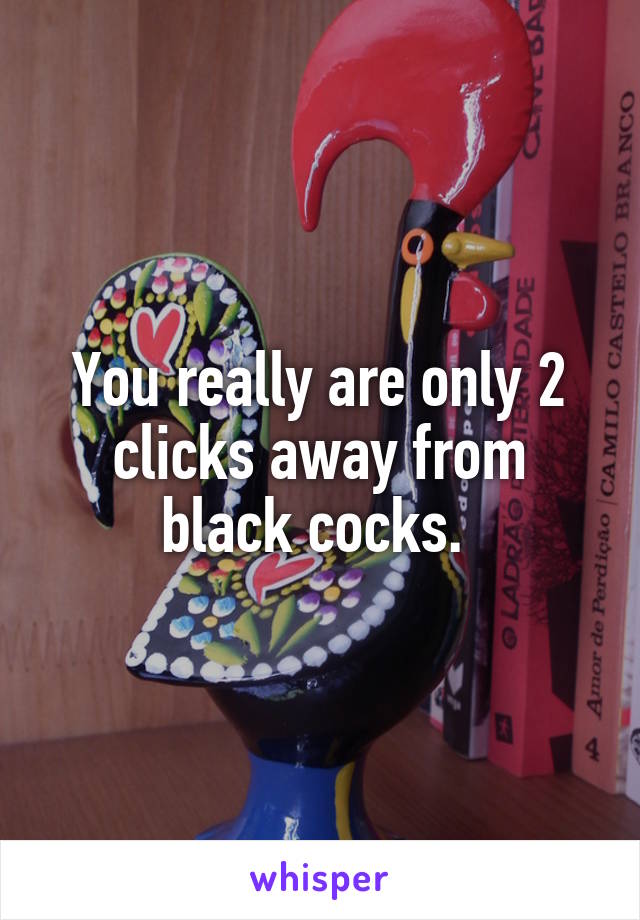 You really are only 2 clicks away from black cocks. 