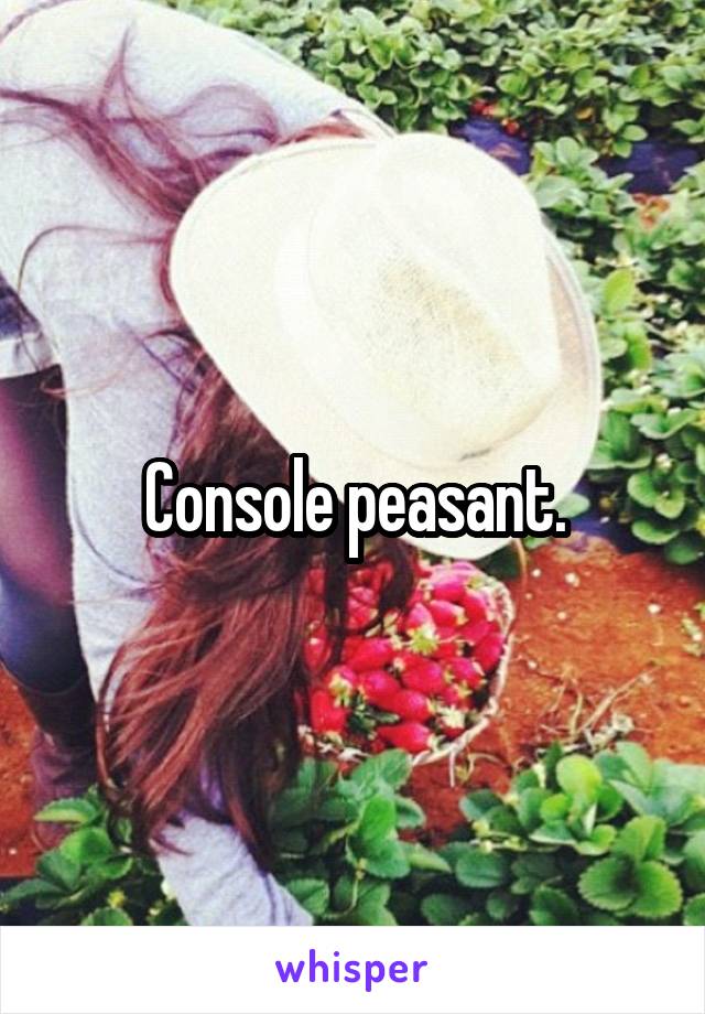 Console peasant.