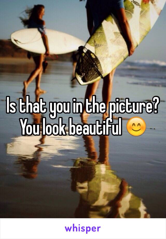 Is that you in the picture? You look beautiful 😊