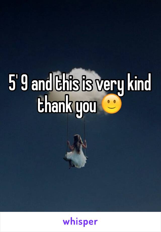 5' 9 and this is very kind thank you 🙂