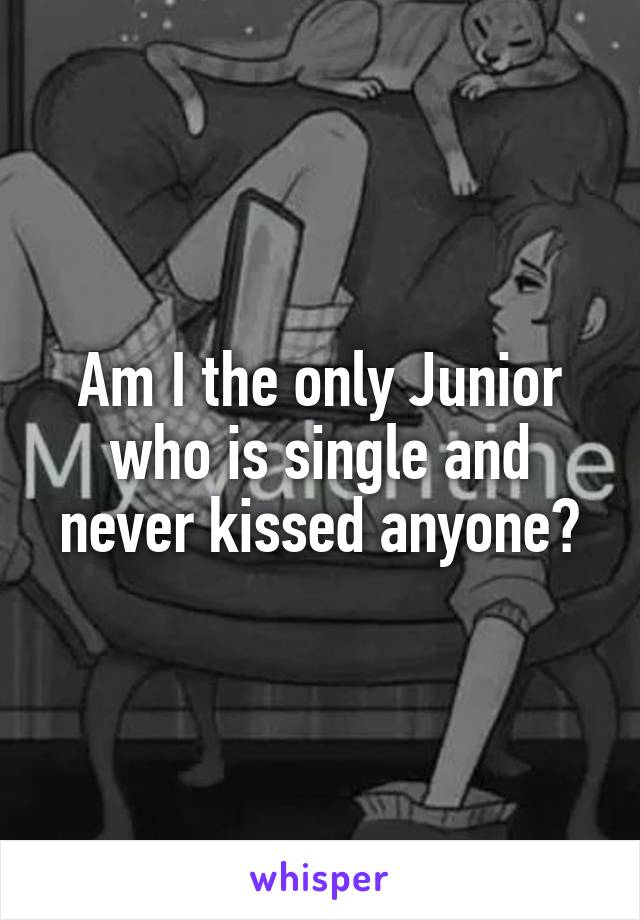 Am I the only Junior who is single and never kissed anyone?