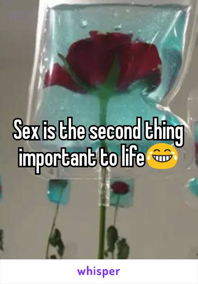 Sex is the second thing important to life😂