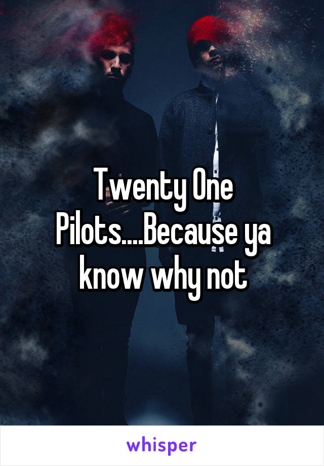 Twenty One Pilots....Because ya know why not