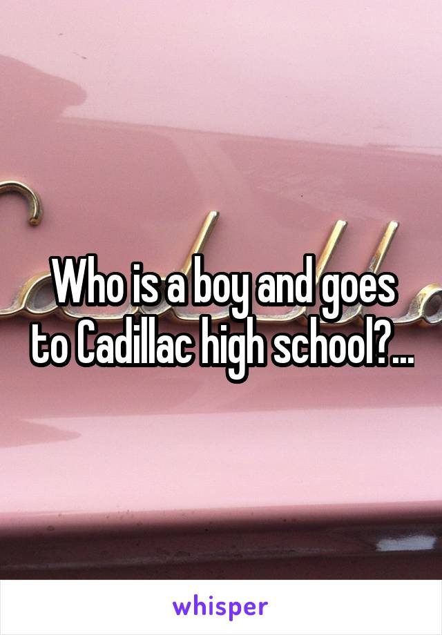 Who is a boy and goes to Cadillac high school?...