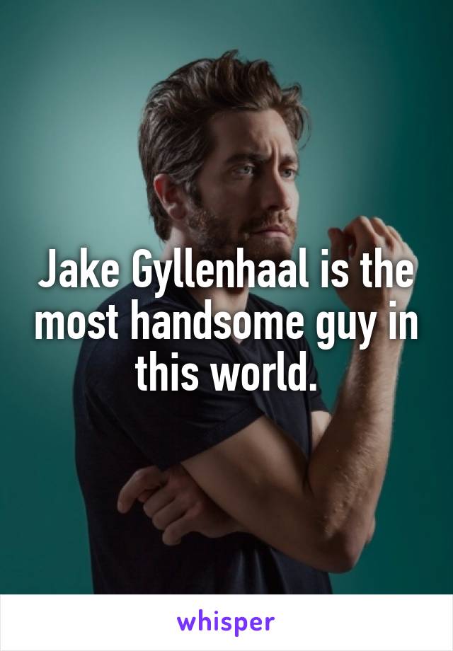 Jake Gyllenhaal is the most handsome guy in this world.