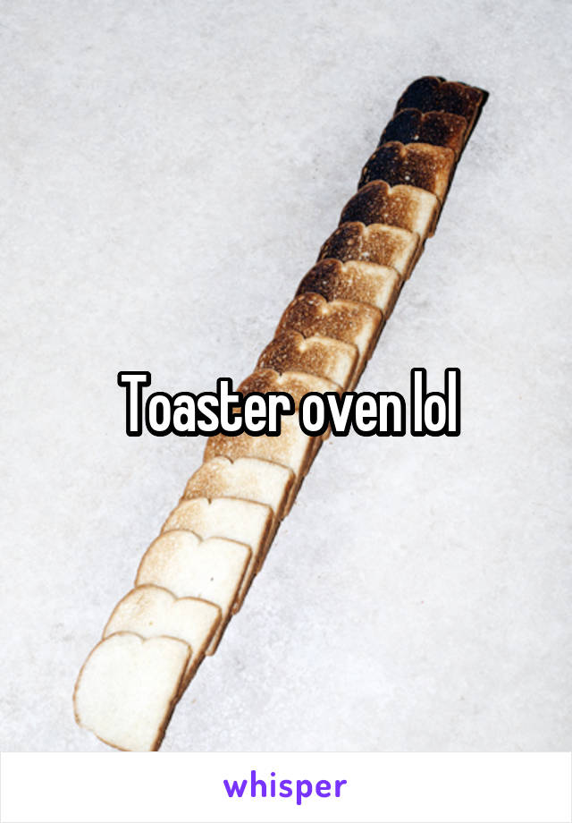 Toaster oven lol