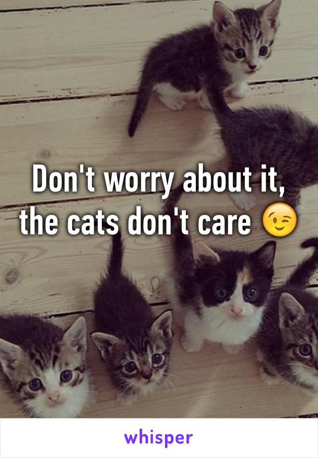 Don't worry about it, the cats don't care 😉