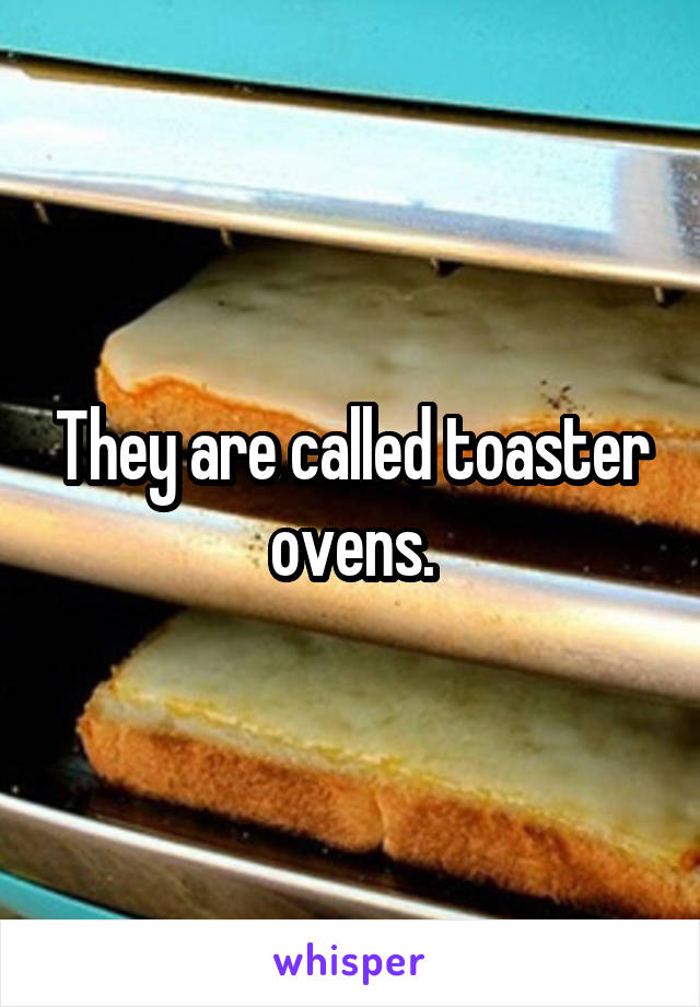 They are called toaster ovens.