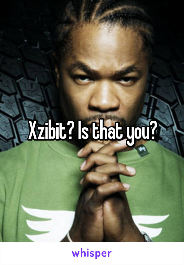 Xzibit? Is that you?