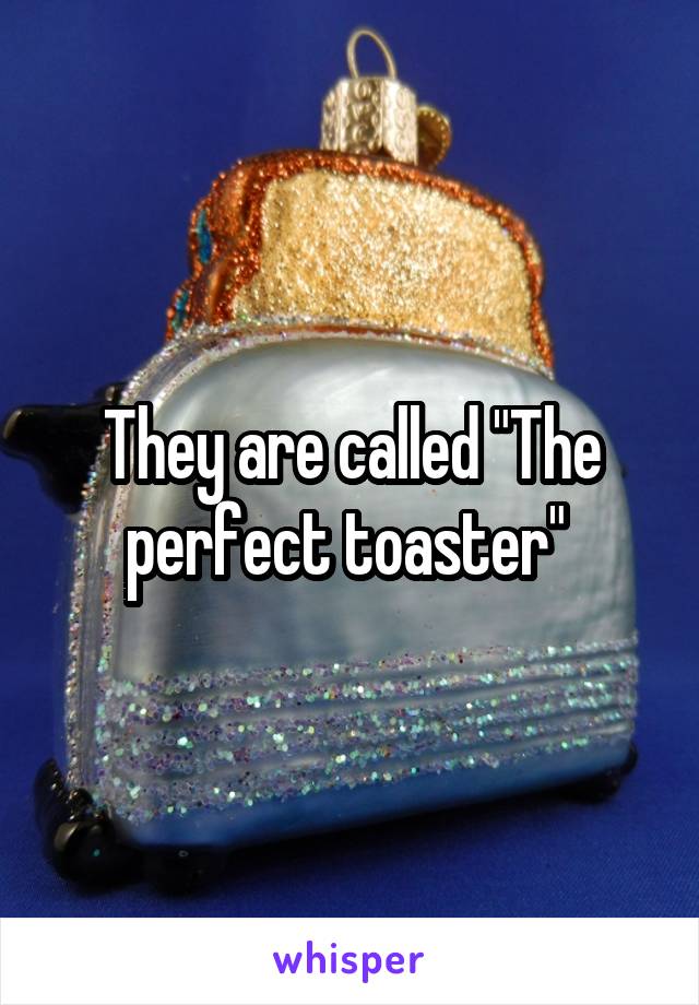 They are called "The perfect toaster" 