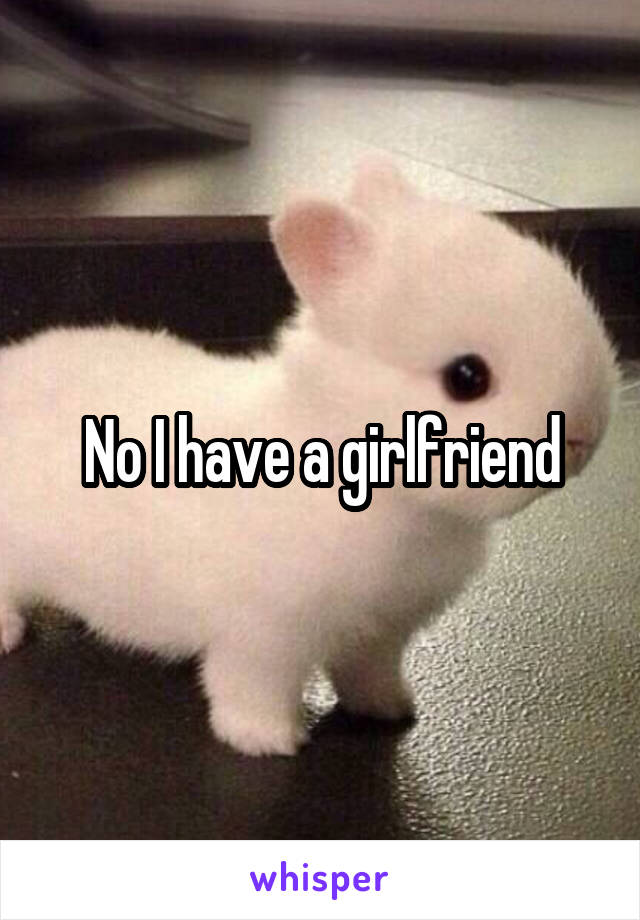 No I have a girlfriend