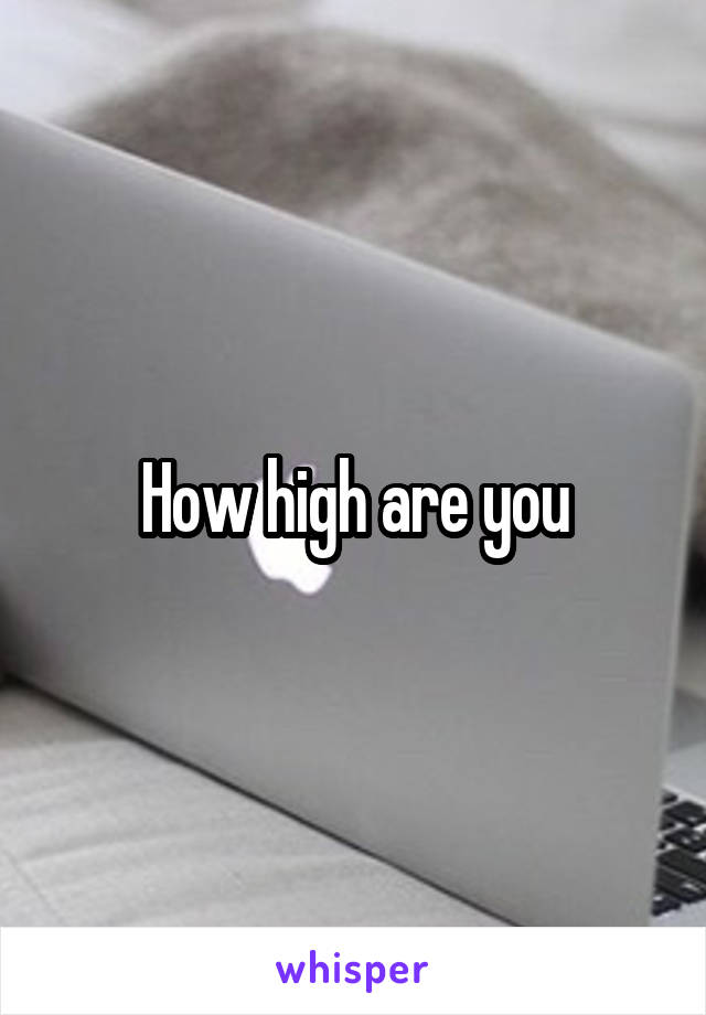 How high are you