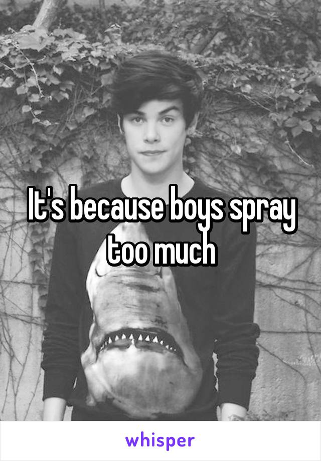 It's because boys spray too much