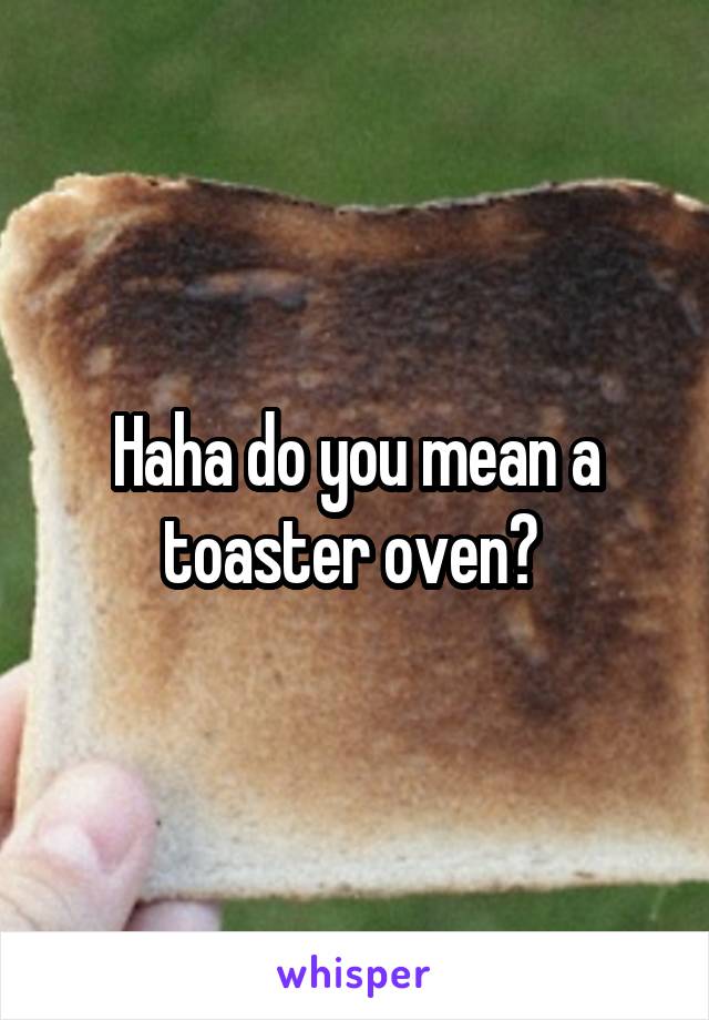 Haha do you mean a toaster oven? 