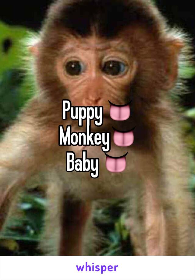 Puppy 👅
Monkey👅
Baby 👅