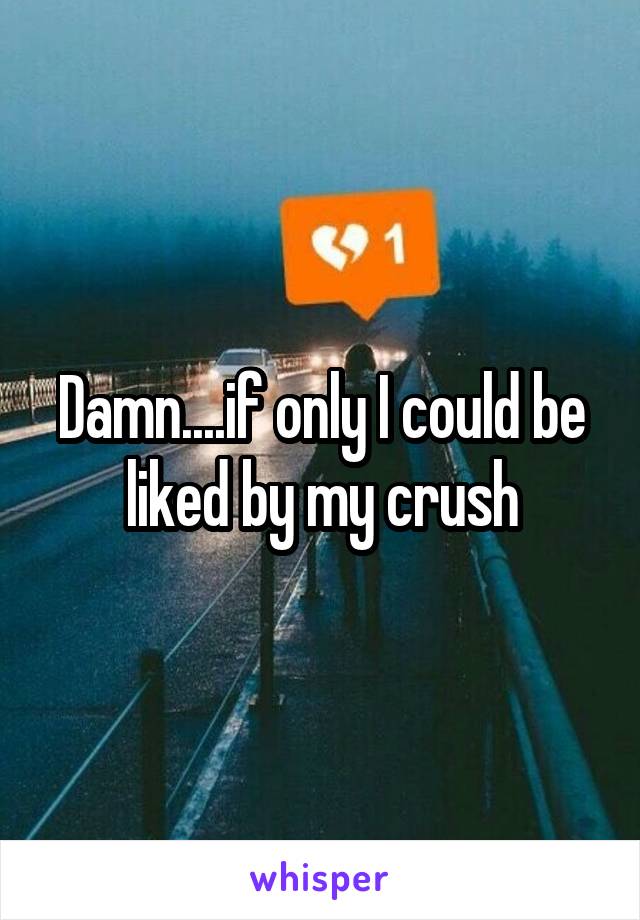 Damn....if only I could be liked by my crush