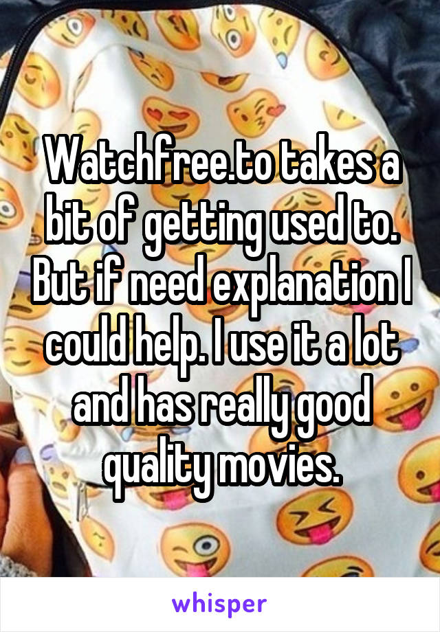 Watchfree.to takes a bit of getting used to. But if need explanation I could help. I use it a lot and has really good quality movies.