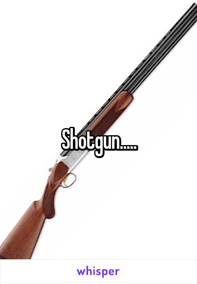 Shotgun.....