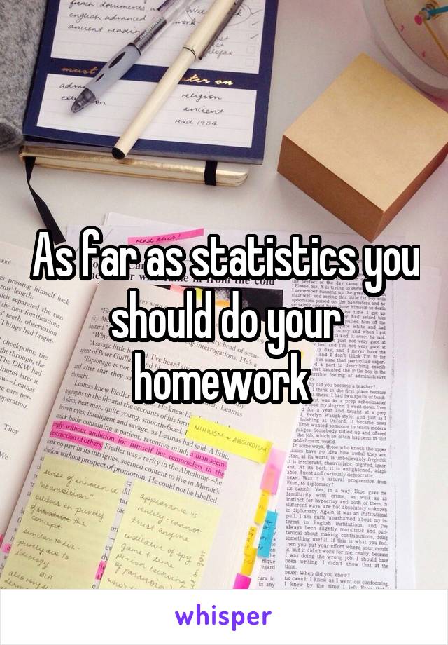 As far as statistics you should do your homework 