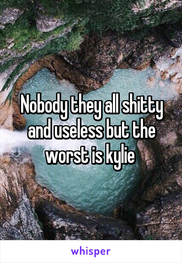 Nobody they all shitty and useless but the worst is kylie 