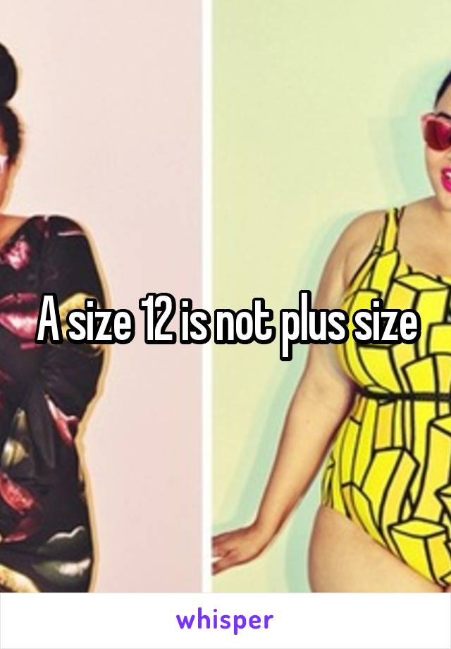 A size 12 is not plus size