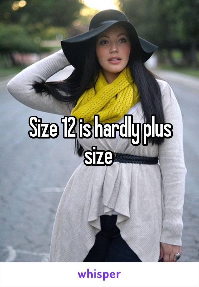 Size 12 is hardly plus size 