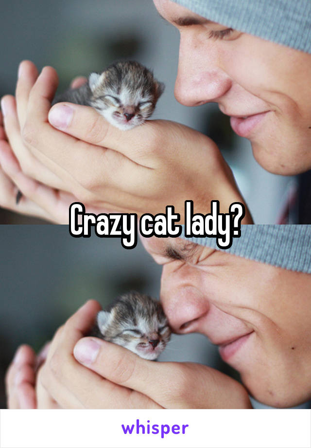 Crazy cat lady?