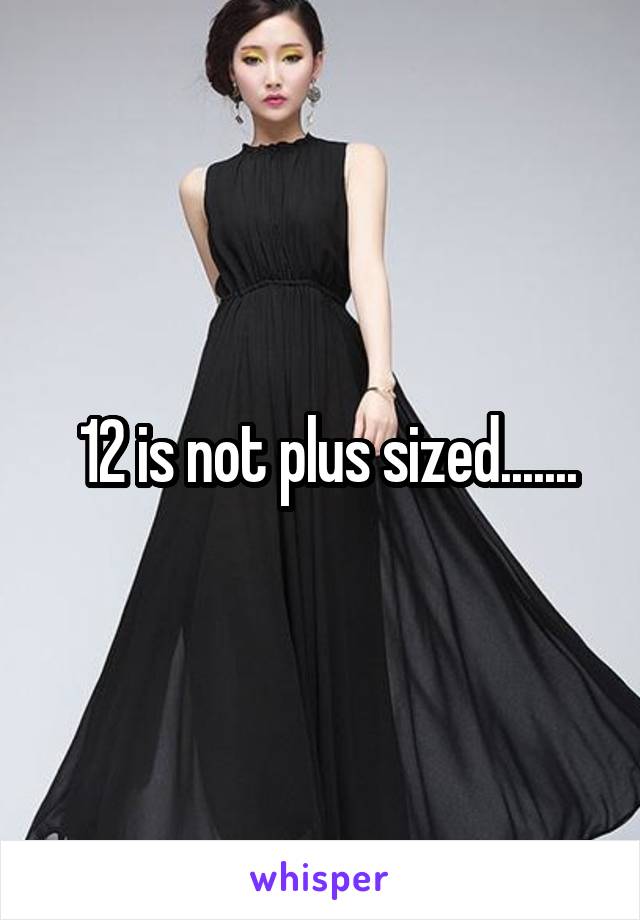  12 is not plus sized.......