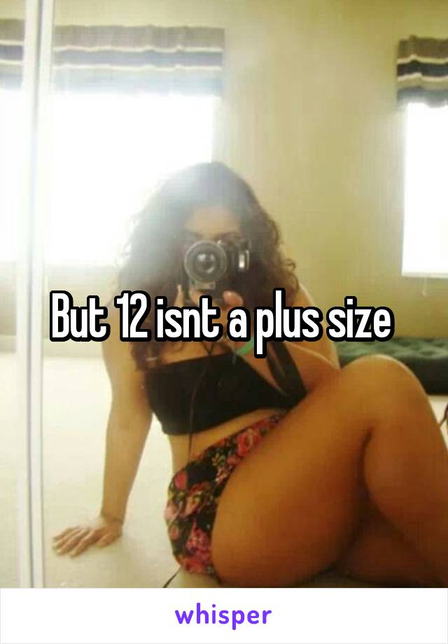 But 12 isnt a plus size 