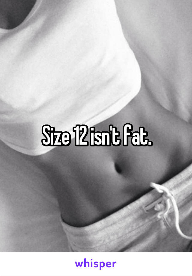 Size 12 isn't fat.