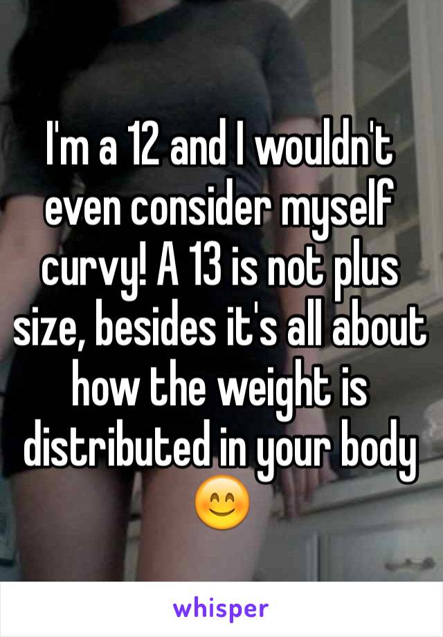 I'm a 12 and I wouldn't even consider myself curvy! A 13 is not plus size, besides it's all about how the weight is distributed in your body 😊