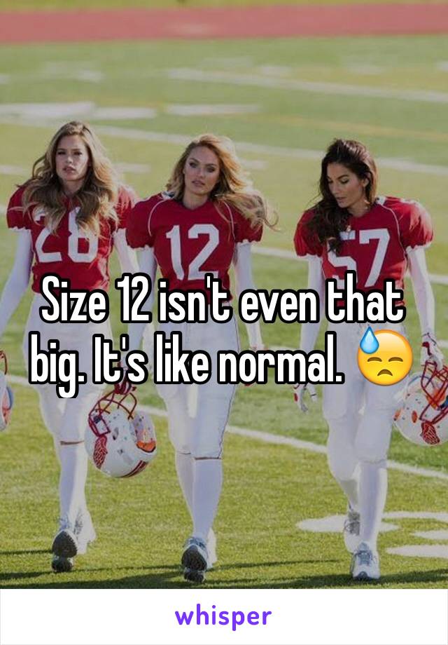 Size 12 isn't even that big. It's like normal. 😓