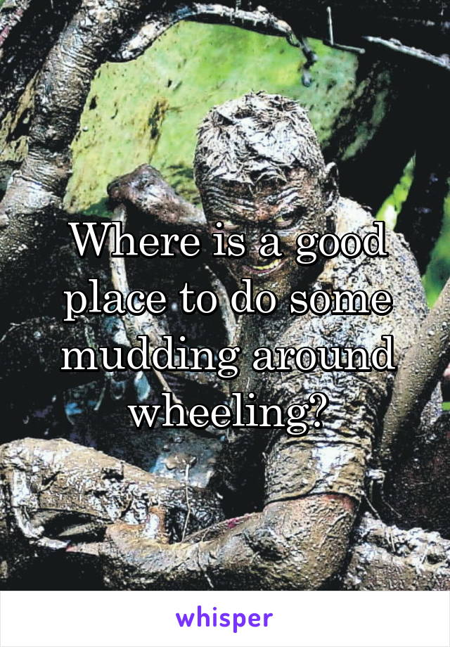 Where is a good place to do some mudding around wheeling?