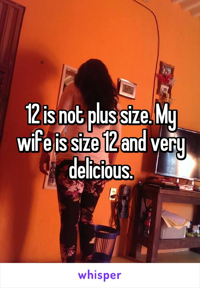 12 is not plus size. My wife is size 12 and very delicious.