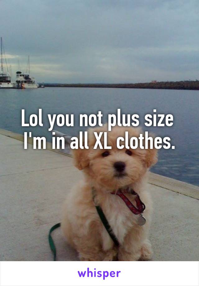 Lol you not plus size 
I'm in all XL clothes.
