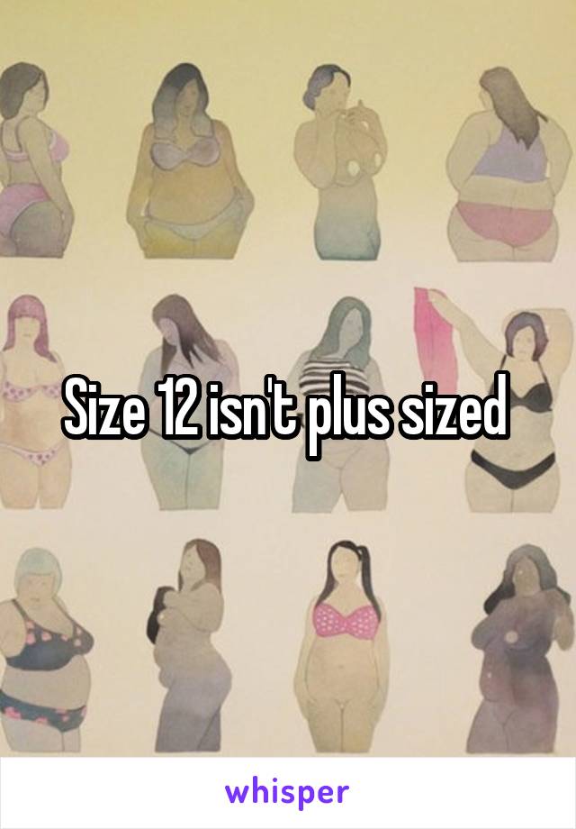 Size 12 isn't plus sized 